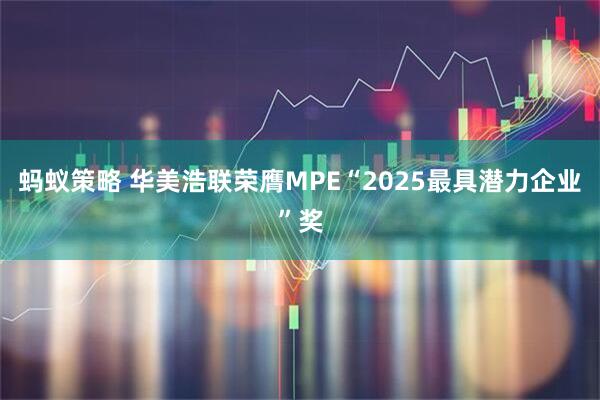 蚂蚁策略 华美浩联荣膺MPE“2025最具潜力企业”奖