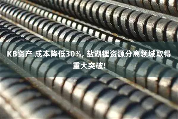 KB资产 成本降低30%, 盐湖锂资源分离领域取得重大突破!